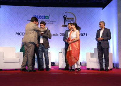 Hari Malini Joshi award to Celtron and Quantesla.Received by Dr Mandar Dharmadhikari